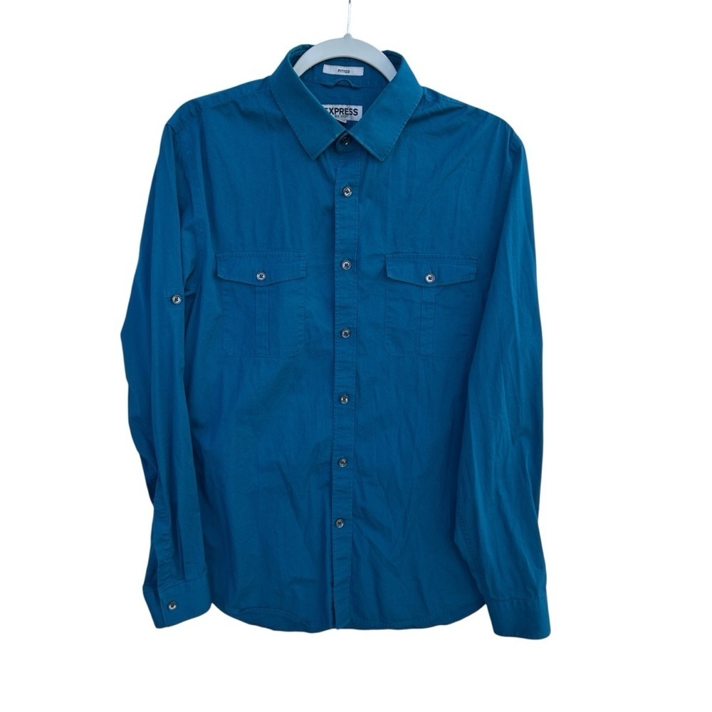 Express Turquoise Button-Up Shirt